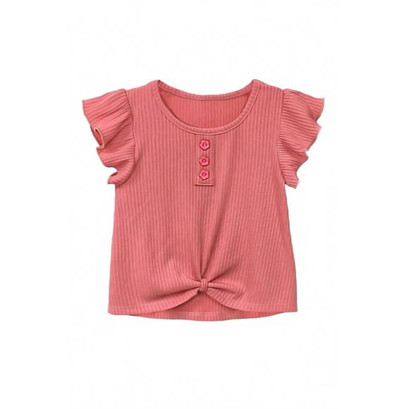 NEW CUTIE PATOOTIE girls twisted front top in pink - Picture 1 of 2